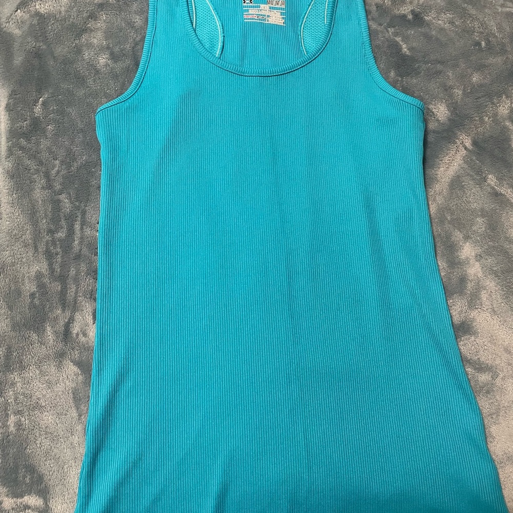 Under Armour Blue Fitted Sleeveless Tank Top